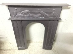 CFA Voysey, Attributed to George Wright a Cast Iron Fireplace with Feeding Crows - Thumbnail 2