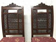 Liberty & Co. a Pair of Moorish Side Chairs with Carving & Moucharabieh Turnings - Thumbnail 10