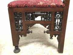 Liberty & Co. a Pair of Moorish Side Chairs with Carving & Moucharabieh Turnings - Thumbnail 14