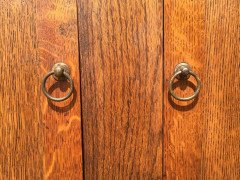 An Arts & Crafts Craftsman Made Simple Oak Dresser with Decorative Shaped Top - Thumbnail 7