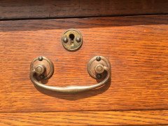 An Arts & Crafts Craftsman Made Simple Oak Dresser with Decorative Shaped Top - Thumbnail 8