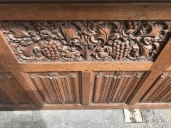 Arts & Crafts Oak Panelling with Hand Carved Pomegranates, Roses and Grapes - Thumbnail 1