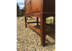 An Arts & Crafts Craftsman Made Simple Oak Dresser with Decorative Shaped Top - Thumbnail 6