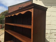 An Arts & Crafts Craftsman Made Simple Oak Dresser with Decorative Shaped Top - Thumbnail 5