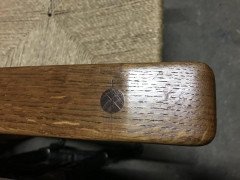 Ernest Gimson, Ten Arts & Crafts Cotswold School Oak Ladder Back Dining Chairs - Thumbnail 8