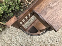Shapland & Petter Oak Umbrella Stick Stand with Pierced Heart Detail - Thumbnail 4