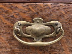 Shapland & Petter Oak Umbrella Stick Stand with Pierced Heart Detail - Thumbnail 5