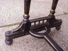  Bruce Talbert Attri, Gillows Lancaster, Aesthetic Movement Ebonised & Gilt Desk - Thumbnail 5