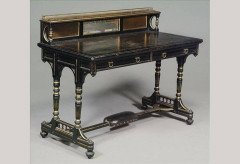  Bruce Talbert Attri, Gillows Lancaster, Aesthetic Movement Ebonised & Gilt Desk - Thumbnail 2