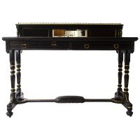  Bruce Talbert Attri, Gillows Lancaster, Aesthetic Movement Ebonised & Gilt Desk - Thumbnail 1
