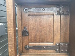 Arts & Crafts Oak Treble Wardrobe with Five Drawers by Liberty & Co. - Thumbnail 6