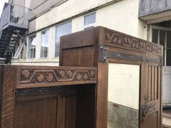Arts & Crafts Oak Treble Wardrobe with Five Drawers by Liberty & Co. - Thumbnail 3