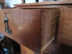 Heals. An Arts and Crafts Oak Chest of Drawers, Stamped Heals of London - Thumbnail 4