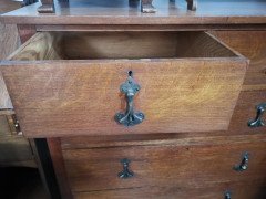Heals. An Arts and Crafts Oak Chest of Drawers, Stamped Heals of London - Thumbnail 5