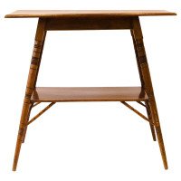 A Rare Pair of Anglo-Japanese two-tier Walnut Side Tables by Jas Shoolbred - Thumbnail 9