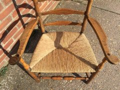 A Cotswold School Arts and Crafts Ash Armchair Attributed to Edward Gardiner - Thumbnail 4