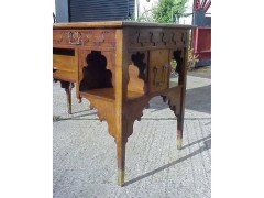 Edward William Godwin for William Watt, An Anglo-Japanese Walnut Desk. - Thumbnail 3