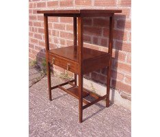 E. W. Godwin, attributed. An Anglo-Japanese Mahogany Inlaid Single Drawer Chess Table - Thumbnail 5