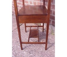 E. W. Godwin, attributed. An Anglo-Japanese Mahogany Inlaid Single Drawer Chess Table - Thumbnail 6