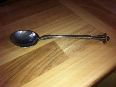 A E Jones, An Arts & Crafts Silver Rat Tail Caddy Spoon - Thumbnail 6