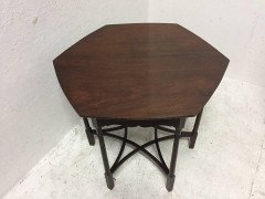 Arts & Crafts Flame Mahogany Center / Side Table in the Style of Charles Spooner - Thumbnail 3
