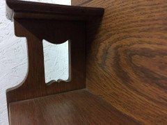 Shapland and Petter, an Arts & Crafts Hanging Oak Bookcase with Copper Plaque - Thumbnail 4
