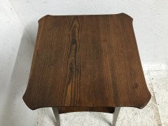 Liberty & Co Attributed, an Elegant Anglo-Moorish Aesthetic Elm Side Table - Thumbnail 5