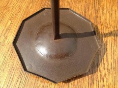 Ernest Gimson Rare Pair of Sheradised Steel Candlesticks Made by Alfred Bucknell - Thumbnail 5