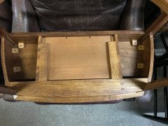 Edward Barnsley, Sycamore and Hollywood Inlaid Table with Serpentine Stretcher - Thumbnail 1