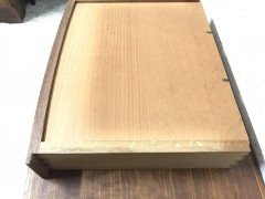 Edward Barnsley, Sycamore and Hollywood Inlaid Table with Serpentine Stretcher - Thumbnail 3