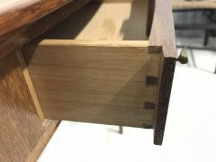 Edward Barnsley, Sycamore and Hollywood Inlaid Table with Serpentine Stretcher - Thumbnail 4