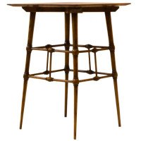Liberty & Co, Attributed, Aesthetic Movement Ash Side Table with Bobbin Details. - Thumbnail 3