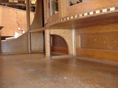 Waring & Gillows Style of M. H. Baillie Scott. Arts & Crafts Oak Inlaid Sideboard - Thumbnail 5