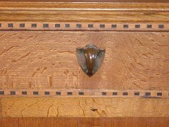 Waring & Gillows Style of M. H. Baillie Scott. Arts & Crafts Oak Inlaid Sideboard - Thumbnail 6