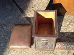 Arts & Crafts Fireplace Set with a Seat to Each Side and Matching Fire Screen - Thumbnail 9