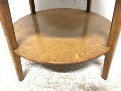 Edward Barnsley, An Arts & Crafts Oak Two-Tier Circular Coffee or Side Table - Thumbnail 5