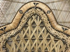 The King of Peacock Armchairs, an Original Cane Throne Armchair 1970's - Thumbnail 4