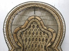 The King of Peacock Armchairs, an Original Cane Throne Armchair 1970's - Thumbnail 6