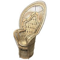 The King of Peacock Armchairs, an Original Cane Throne Armchair 1970's - Thumbnail 9