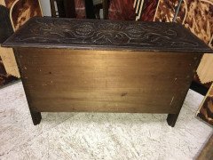 Rare Arts & Crafts Oak Linen Trunk Attributed to C R Ashbee - Thumbnail 2