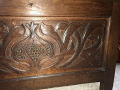 Rare Arts & Crafts Oak Linen Trunk Attributed to C R Ashbee - Thumbnail 6