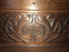 Rare Arts & Crafts Oak Linen Trunk Attributed to C R Ashbee - Thumbnail 7