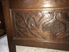 Rare Arts & Crafts Oak Linen Trunk Attributed to C R Ashbee - Thumbnail 8