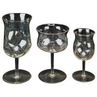 James Powell, attributed. Part Table Service of Glasses