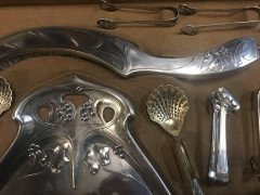 W Mf Rare Art Nouveau Silver Plated Cutlery Set for 24 Persons - Thumbnail 8