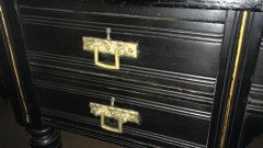 Ebonized and Parcel Gilt Aesthetic Movement desk by Maple and Co - Thumbnail 5
