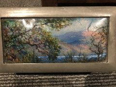 Liberty & Co. an Arts & Crafts Pewter and Hand Enameled Jewelry or Cigar Box - Thumbnail 3