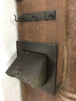 Gothic French Oak Fireplace with Original Overmantel Mirror and Turned Pillars - Thumbnail 2