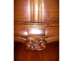 French Art Nouveau Walnut Display Cabinet - Thumbnail 8