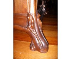 French Art Nouveau Walnut Display Cabinet - Thumbnail 10
